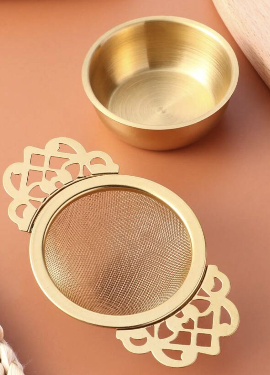 Tea Infuser/Strainer with Drip Tray