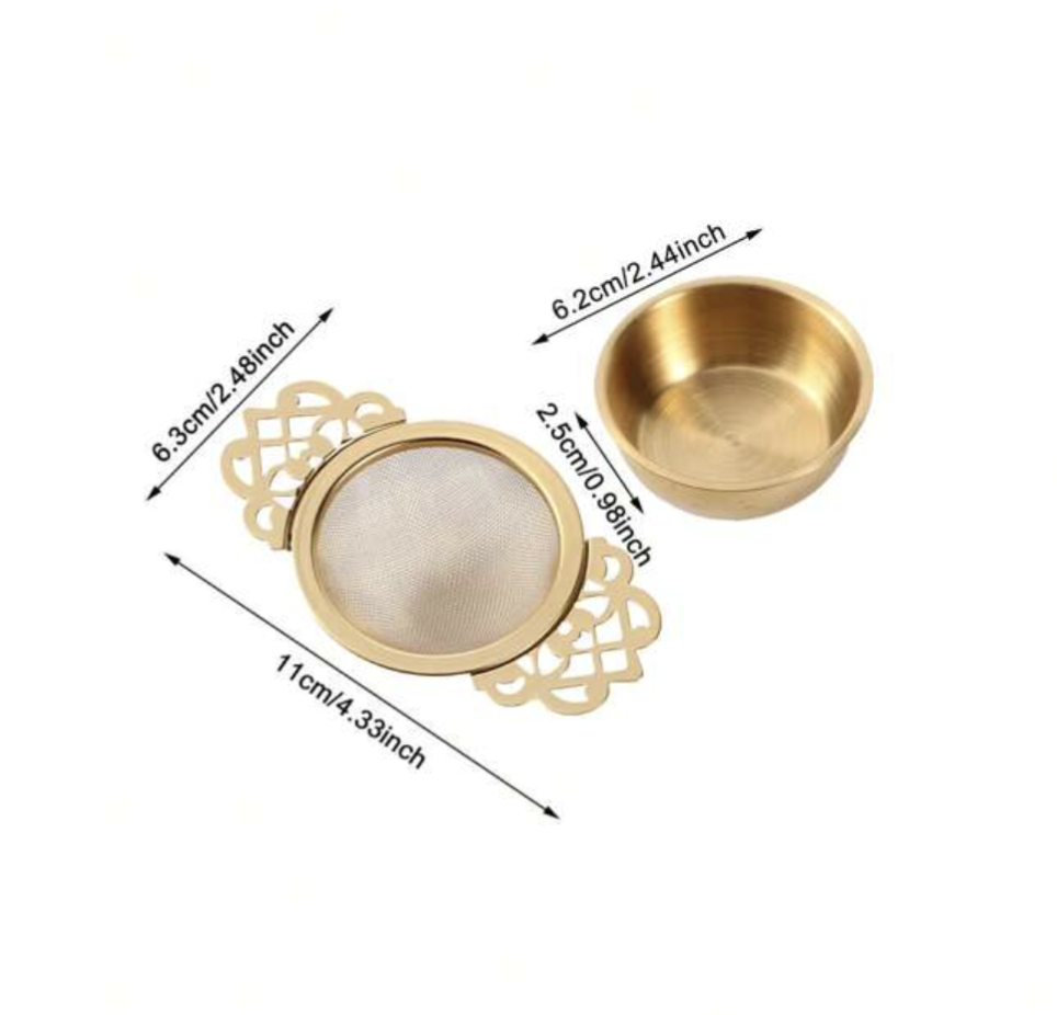 Tea Infuser/Strainer with Drip Tray