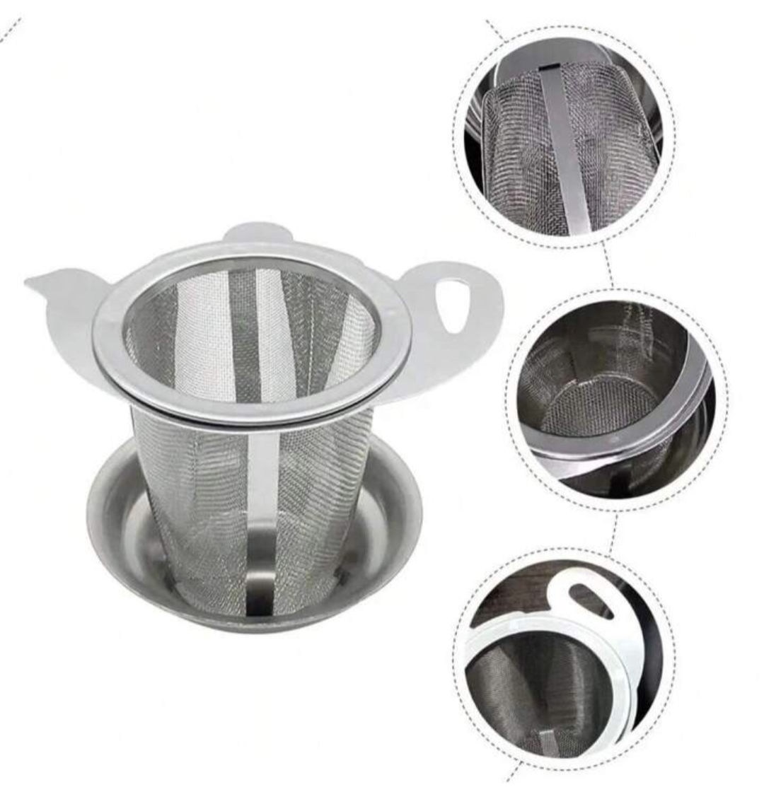 Tea Infuser/Strainer with Drip Tray