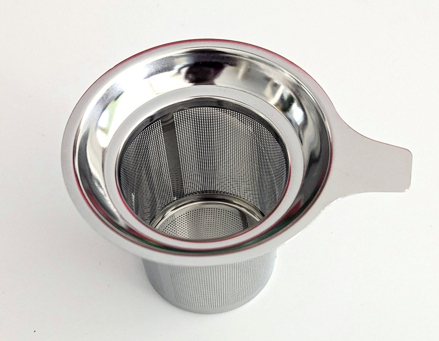 Wide Mouth Fine Mesh Tea Infuser/Strainer with Handle