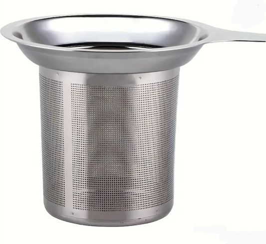 Wide Mouth Fine Mesh Tea Infuser/Strainer with Handle