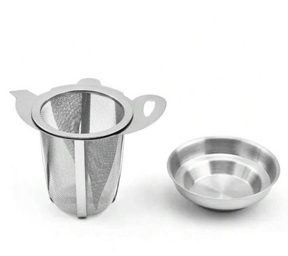 Tea Infuser/Strainer with Drip Tray