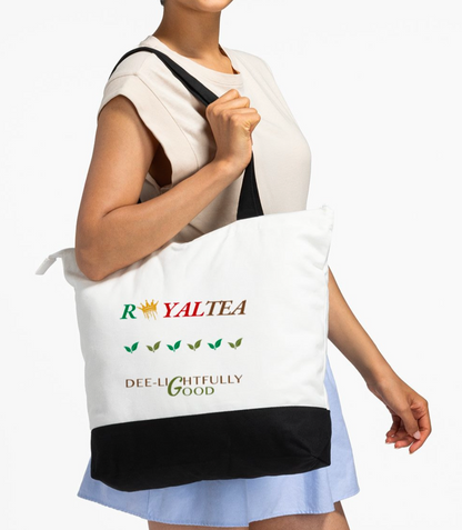 Large Cotton Tote Bag with Zip