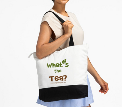 Large Cotton Tote Bag with Zip